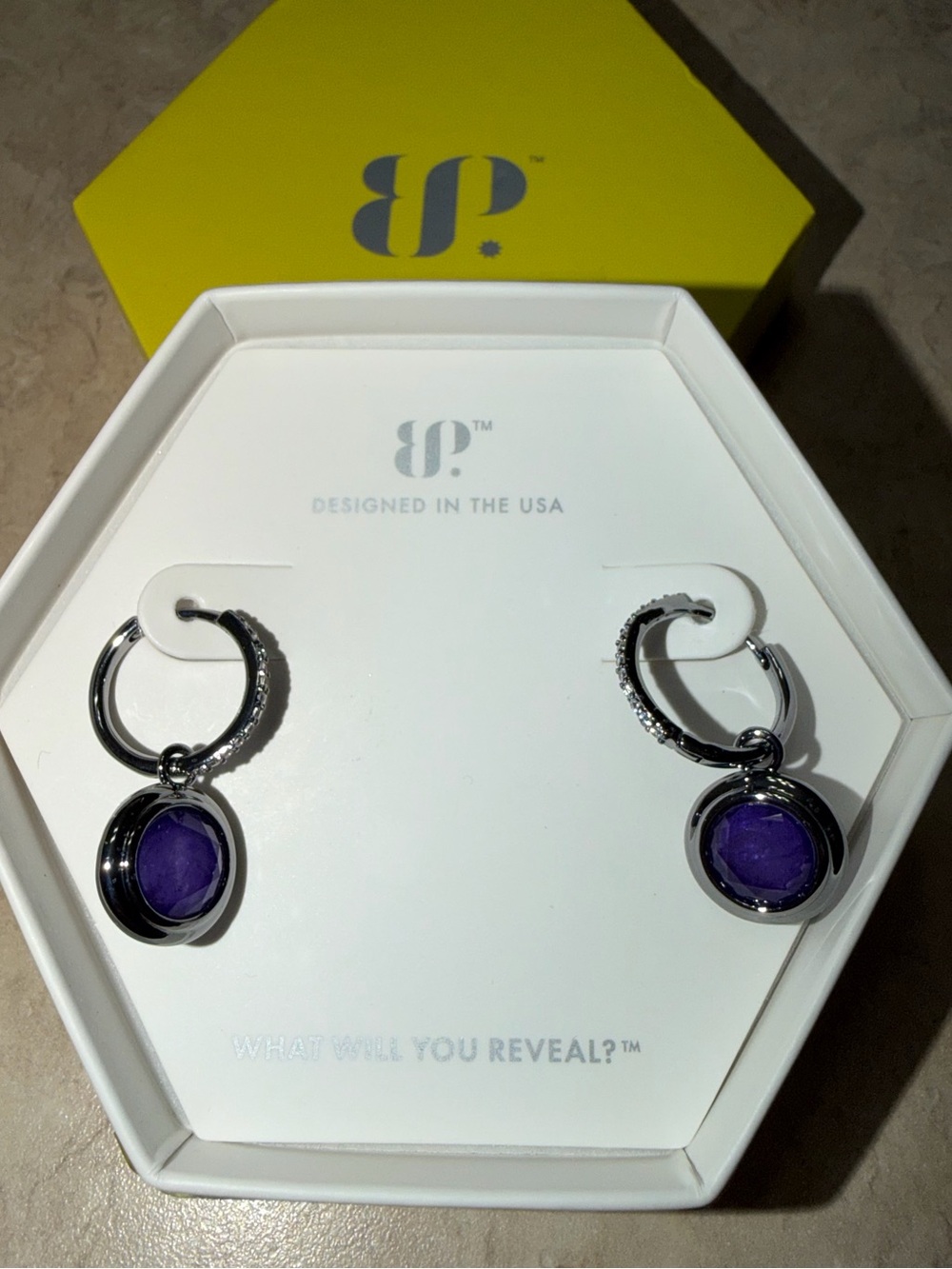 Bomb Party Earrings-Secrets The Moon Shared Lavender Amethyst on Hematite